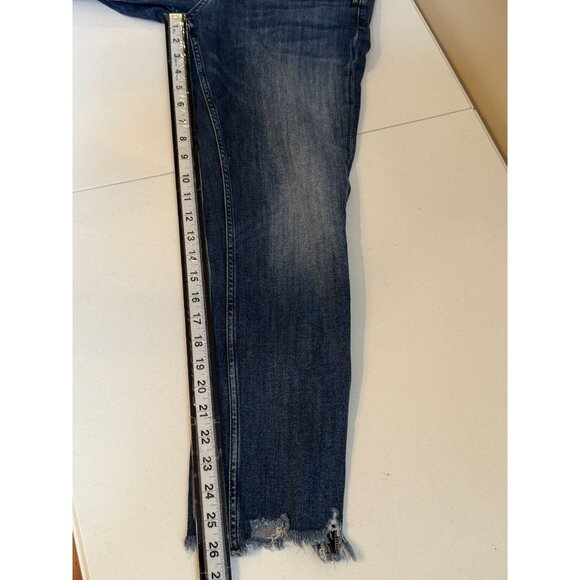 Silver Jeans Co Slim Boyfriend Raw Hem Jeans Medium Dark Wash W26 (2/4) - Picture 8 of 10